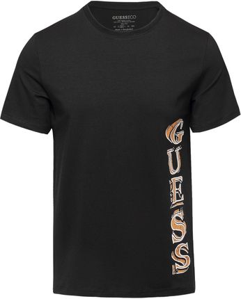 Męska Koszulka z krótkim rękawem Guess SS CN Vertical Guess Tee M4Ri30J1314-Jblk – Czarny