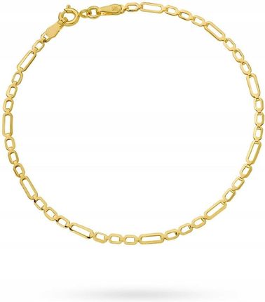 Złota bransoletka w stylu figaro złoto próba 585