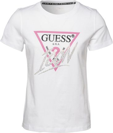 Damska Koszulka z krótkim rękawem Guess SS CN Icon Tee W4Ri41I3Z14-G011 – Biały