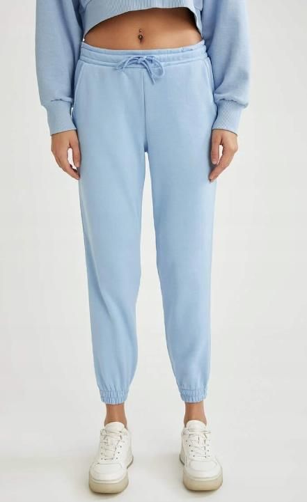 Defacto Spodnie Dresowe Damskie Niebieska Gładkie Basic Xs 3H2G4_A ...