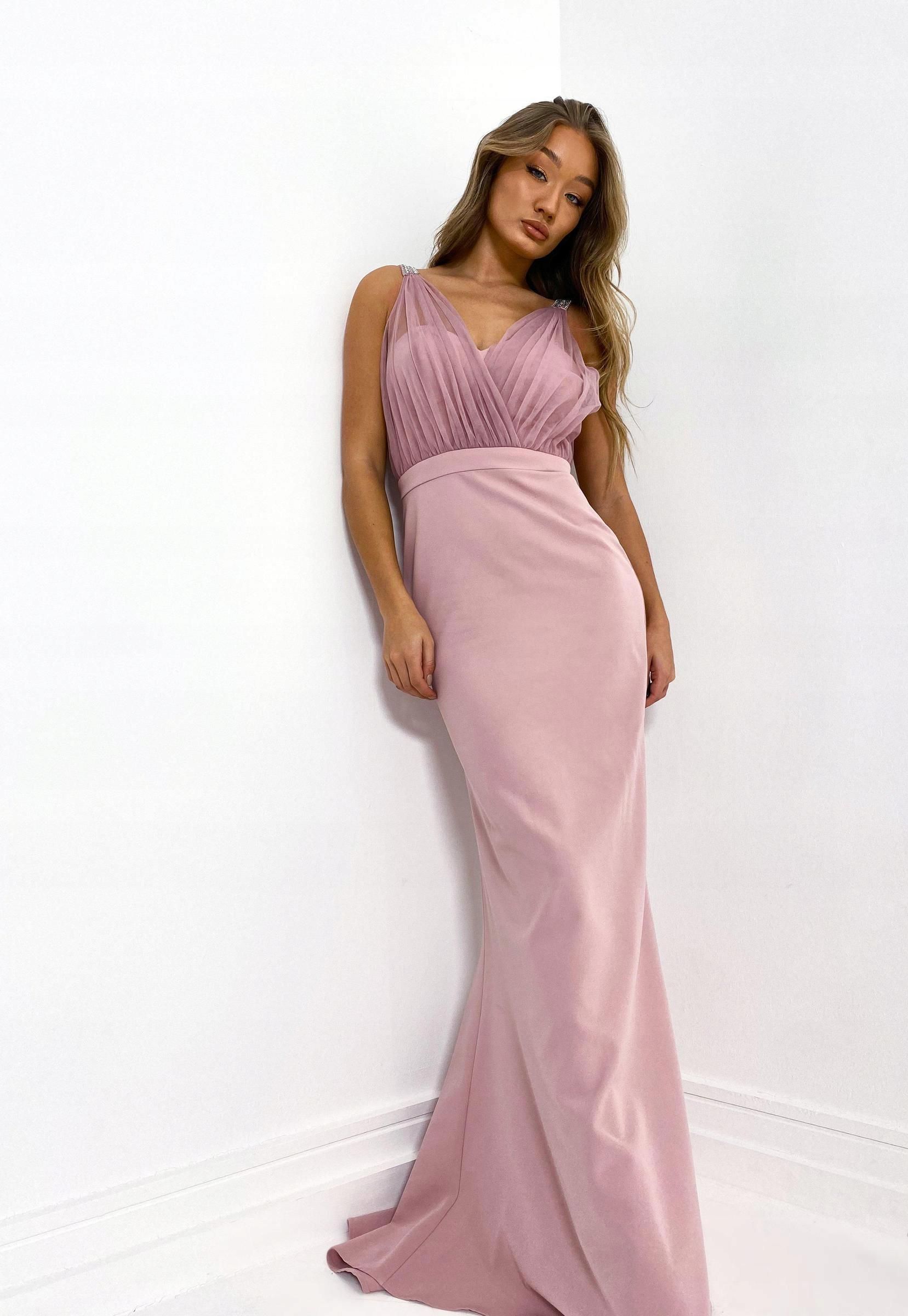 green satin dress missguided Gwendolyn Dress – SAU LEE main image 1
