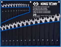 Zdjęcie King Tony Zestaw Kluczy Płasko-Oczkowych 26 Cz. 6 - 32Mm - Wasilków