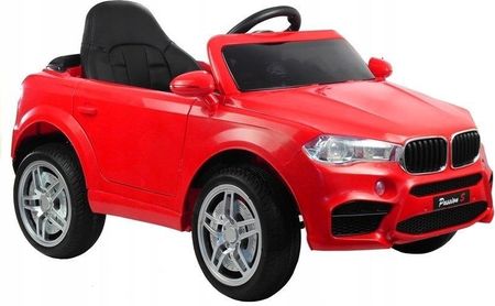 Leantoys Auto Samochód Na Akumulator Dla Dzieci Led Audio Mp3 Ekoskóra 2X45W Tablice Czerwony