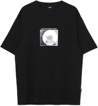 Cropp - T-shirt z nadrukiem płyty CD - Czarny