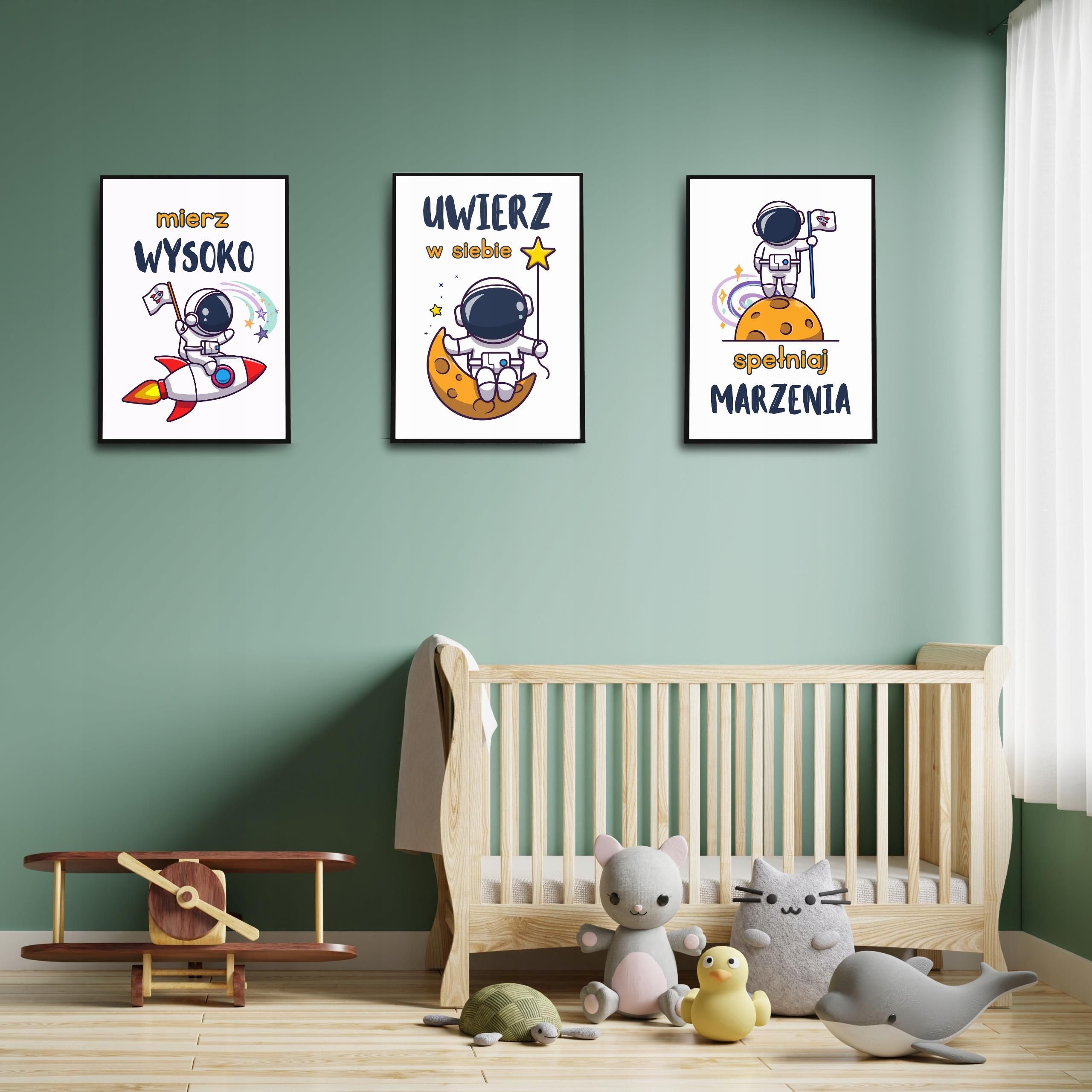 Obrazki Plakaty Zestaw Plakatów Dekoracje Pokój Dziecięcy Kosmos ...