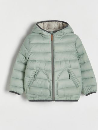 Reserved - Pikowana kurtka z ociepleniem - Zielony