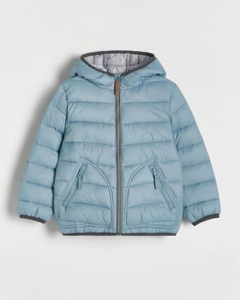 Reserved - Pikowana kurtka z ociepleniem - Niebieski