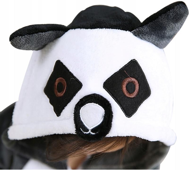 Piżama Kigurumi Kostium Onesie Szary Lemur Przebranie Kombinezon Dzieci