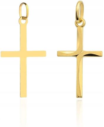 Złota zawieszka Krzyżyk zdobiony złoto próba 585