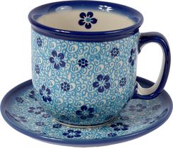 Beata Woźniak Ceramiczna Filiżanka Ze Spodkiem 275ml Ceramika Bolesławiec F201FLOW