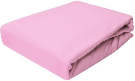 Prześcieradło bawełniane do łóżeczka 120x60 jersey z gumką różowe Duet