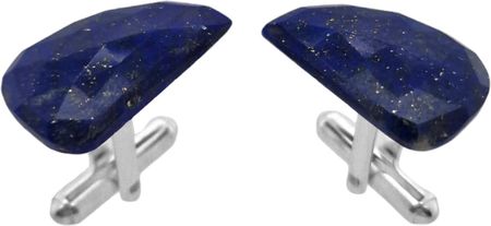 Lapis Lazuli (S1157) Srebrne [925] Spinki srebrne do mankietów z niebieskim kamieniem [925]
