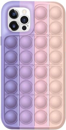 Nemo Etui Iphone 11 Pro Max Bąbelkowe Elastyczne Push Bubble Case Fioletowo Różo