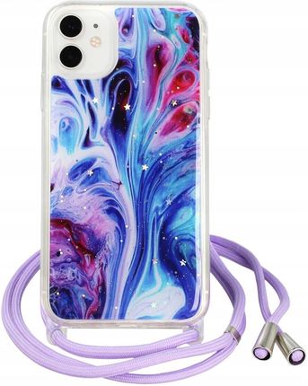 Nemo Etui Iphone 11 Pro Rope Sznurek Glitter Case Niebieskie