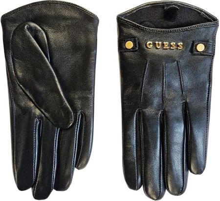 Damskie Rękawice Guess Isa Gloves Aw9983Lea02-Bla – Czarny