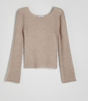 Reserved - Sweter z luźnym splotem - Beżowy