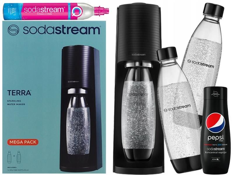 Saturator Sodastream Gaia Titan Jedna Butelka + 2 Butelki Fuse (7up, Pepsi  Max) + Bolero - Saturatory - Opinie i ceny na