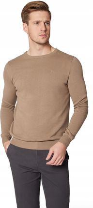 Sweter Męski Ciemnobeżowy Bawełniany Morey Lancerto M