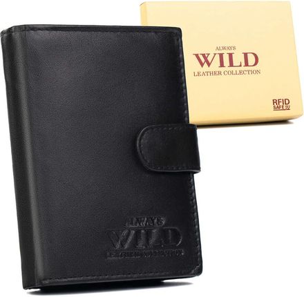 Skórzany portfel męski z kieszonką na kartę - Always Wild