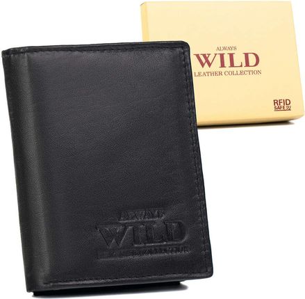 Skórzany portfel męski z kieszonką na suwak - Always Wild