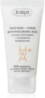 Ziaja Face Mask + Scrub With Hyaluronic Acid Face Mask + Scrub With Hyaluronic Acid Maska Peelingująca 55ml