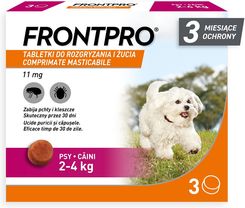 Zdjęcie FRONTPRO 11 mg tabletki do rozgryzania i żucia dla psów 2-4 kg - Różan