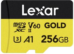 Zdjęcie Karta pamięci Lexar microSD GOLD microSDXC UHS-II/C10/A1/U3 R280/W100 (V60) 256GB - Pieniężno