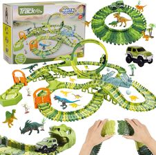 Zdjęcie Import Pronice Mega Tor Wyścigowy Park Dinozaurów Samochodowy Dino 324 Elementów Pętla - Mikstat
