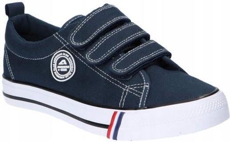 American Club LH71 Trampki Tenisówki Na Rzepy Dziecięce Białe Podeszwy N 34