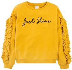 Zdjęcie Bluza dziewczęca Cool Club żółta napis Just shine - Bieżuń