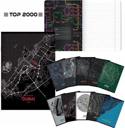 Top-2000 Zeszyt Top 2000 Monochrome Mapping A5/96K Linia