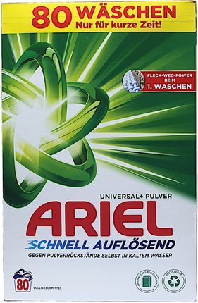 Ariel Universal+ proszek do prania tkanin uniwersalnych 80 prań 4,8 kg