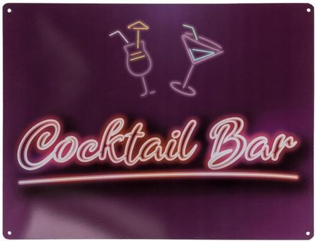 Metalowy Szyld Tablica Reklamowa Cocktail Bar