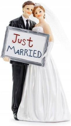 Figurka na tort PartyDeco Just Married weselna 14,5cm PF2