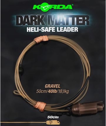 Keitech Korda Dark Matter Leader Heli Safe Gravel 40Lb 50C