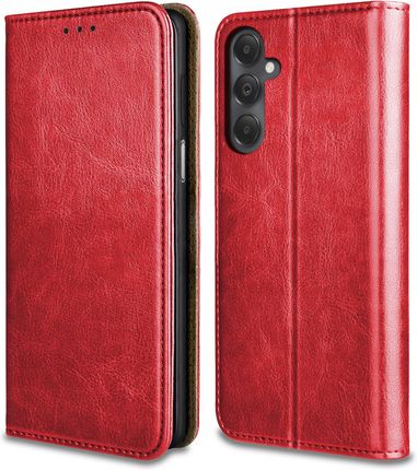 Krainagsm Etui Do Samsung Galaxy A05S Skórzane Portfel Magnetyczne Case Szkło 9H