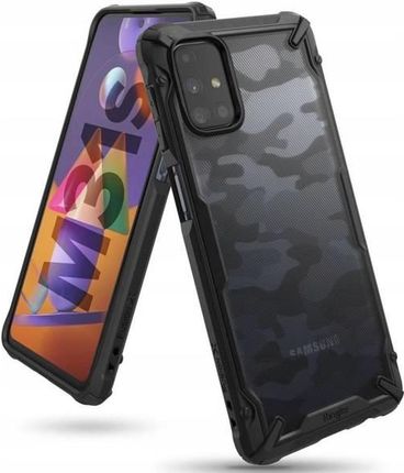 Ringke Etui Samsung Galaxy M31S Fuxion X Camo Black Czarny Kamuflaż
