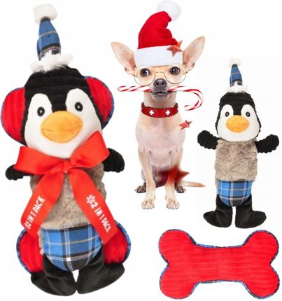 Flamingo Zabawka Dla Psa Świąteczna 2W1 Pingwin I Kostka Maskotki 2szt. Na Święta 1644816527