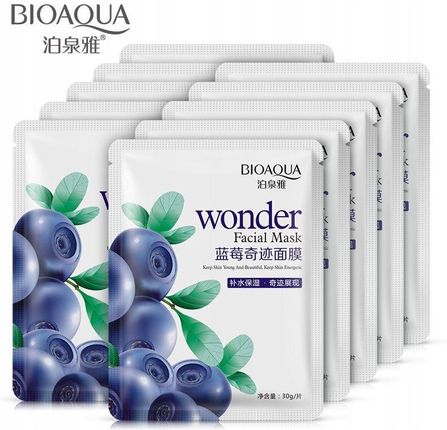 Bioaqua Maska W Płacie Z Borówką Wonder x6szt