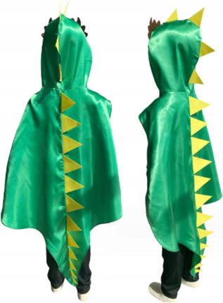 Strój Karnawałowy Halloween Dinozaur Zielony Kostium Dla Dzieci