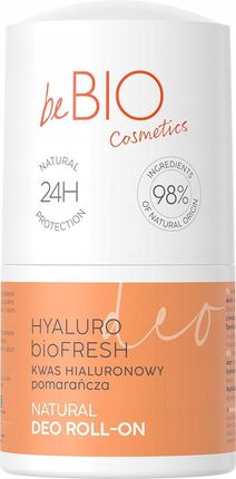 BE BIO EWA CHODAKOWSKA Naturalny deo roll-on bioFresh z kwasem hialuronowym i ekstraktem z pomarańczy, 50ml 