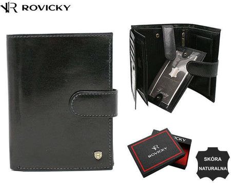 Duży, skórzany portfel męski - Rovicky