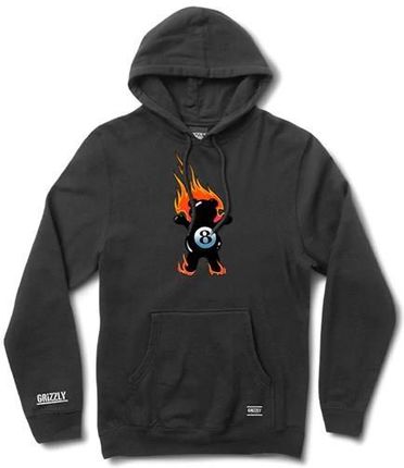 bluza GRIZZLY - Behind The 8Ball Pullover Hoodie (BLK) rozmiar: M