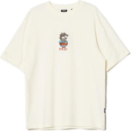 Cropp - Kremowa koszulka ze smokiem - Kremowy