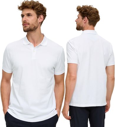 Koszulka polo męska s.Oliver biała - XL