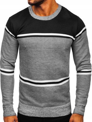 Sweter Męski Klasyczny Czarny 6300 DENLEY_2XL