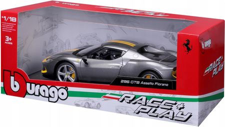 Bburago Ferrari 296 Gtb Assetto Fiorano 1:18 1816017GY - zdjęcie 2
