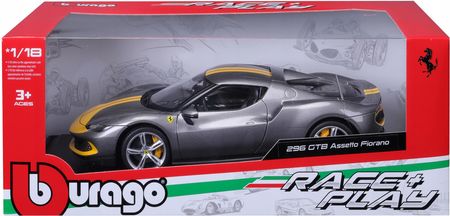 Bburago Ferrari 296 Gtb Assetto Fiorano 1:18 1816017GY - zdjęcie 4