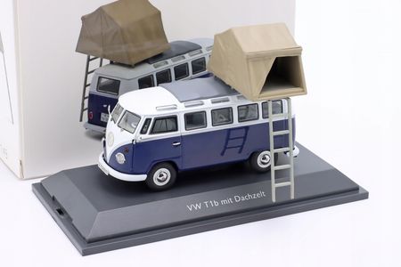 Schuco Volkswagen T1 Bus “Camper” 1962 Blue/White 1:43 450377800