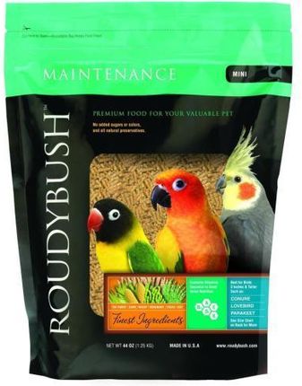 Roudybush Maintenance Mini 1,25 Kg Granulat Naturalny Dla Nimf I Innych Małych I Średnich Papug